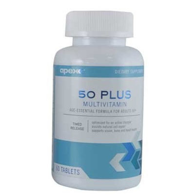 Apex Fitness Apex FIT Multivitamin 50 Plus, 23 Essential Vitamins and Minerals, 60 Tablet Bottle