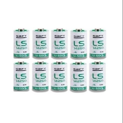 Saft LS-14250 1/2 AA 3.6V Lithium (non Rechargeable batteries 10 pack)