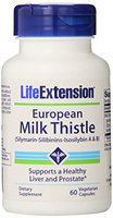 Life Extension Milk Thistle Certified European - 750 mg - 60 Vegetarian Capsules
