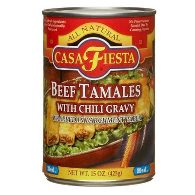 Casa Fiesta Beef Tamales, 15-Ounce Cans (Pack of 12)