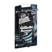 Gillette Sensor 3 Disposable Razors - 4 CT