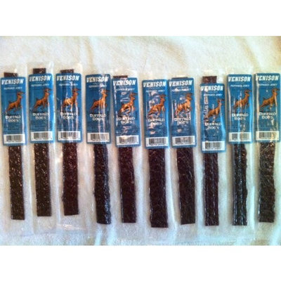 Buffalo Bob's Wild Game Beef Jerky- Venison Peppered Jerky 10 Pack