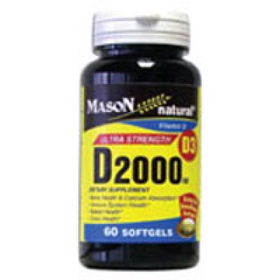 Mason Natural, Vitamin D 2000 IU, 60 Softgels