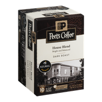 Peet's Coffee House Blend Dark Roast K-Cup Packs - 10 CT