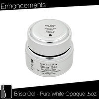Cnd Cosmetics Creative Nail Brisa Gel Opaque False Nails, Pure White 0.5 Fluid Ounce