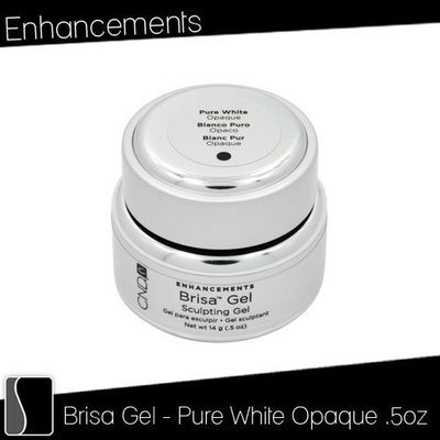 Cnd Cosmetics Creative Nail Brisa Gel Opaque False Nails, Pure White 0.5 Fluid Ounce