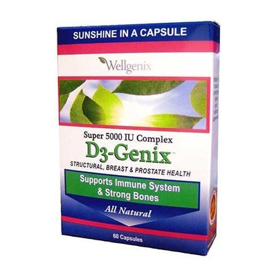 Wellgenix D3-genixTM Super 5000 Iu Complex(60 Capsules)