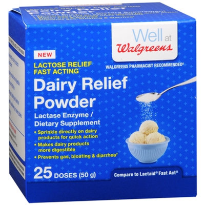 Walgreens Dairy Relief Powder, Lactase Enzyme, Flavor Free, 1.76 oz