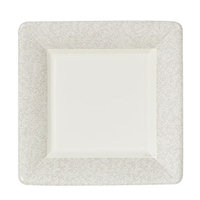 King Zak Ind Lillian Tablesettings 23275 Cream Texture 7 in. Square Plate - 576 Per Case