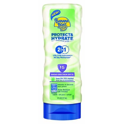 Banana Boat Protect And Hydrate Sunscreen Lotion With SPF 15