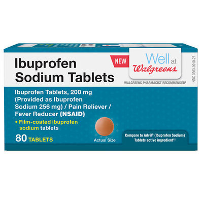 Walgreens Ibuprofen Sodium Tablets, 80 ea