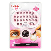 Kiss Ever EZ Lashes Trio Lash Short Combo Starter Kit, Miss Prim, 28 pc