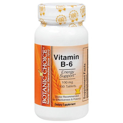 Botanic Choice Vitamin B-6 100 mg Dietary Supplement Tablets