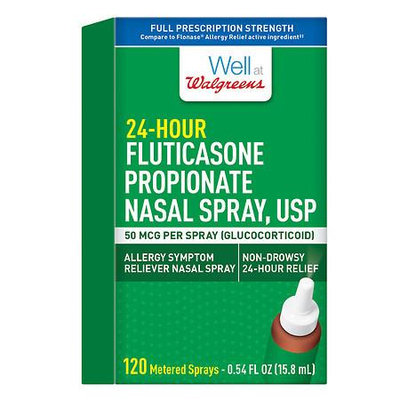 Well at Walgreens 24-Hour Fluticasone Propionate Nasal Spray, 120 Metered Spray, .54 oz