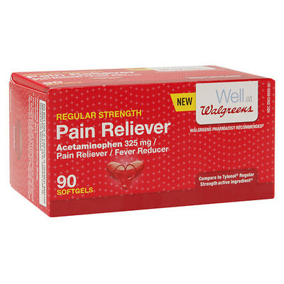 Walgreens Regular Strength Pain Reliever 325 mg Softgels, 90 ea