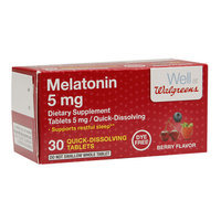 Walgreens Melatonin Quick Dissolve 5 mg Tablets Berry - 30 ea