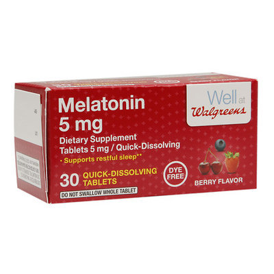 Walgreens Melatonin Quick Dissolve 5 mg Tablets Berry - 30 ea