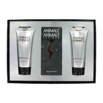 Animale Animale Gift Set - 3.3 Oz Eau De Toilette Spray + 3.4 Oz Aftershave Balm + 3.4 Oz Hair & Body Wash for Men