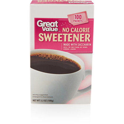 Great Value No Calorie Sweetener Packets, 100ct