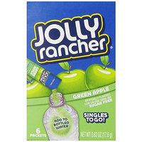 Jolly Rancher Singles-To-Go Sugar Free Green Apple Drink Mix, 6-ct (Pack of 6)