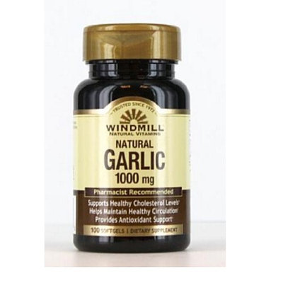 Windmill Garlic Oil 1000 mg Softgels 100 Soft Gels