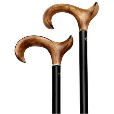 Harvy Ladies Fashionable Cane Black Shaft, Maple Handle -Affordable Gift! Item #DHAR-9773500