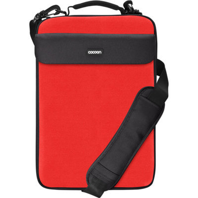 COCOON INNOVATIONS Cocoon CLS407RD NoLita II Laptop Sleeve with Handle and Shoulder Strap for up to 16 inch Laptops - Racing Red