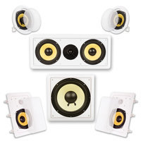 Acoustic Audio HD515 5.1CH In-Wall/Ceiling Home Theater Surround Speaker System