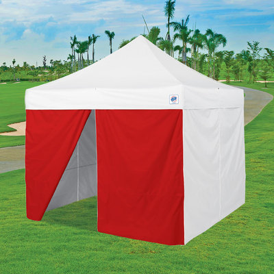 International E-z Up, Inc. 8' Middle Zipper Instant Shelter Sidewall - Red