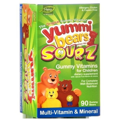 Yummi Bears Sourz, Multi-Vitamin and Mineral, 90 Gummy Bears