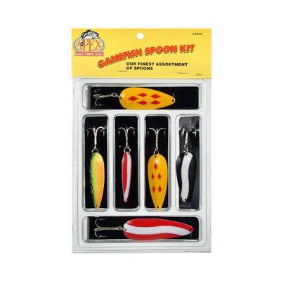 Apex 6pc Bass/Pike Gamefish Spoon Kit