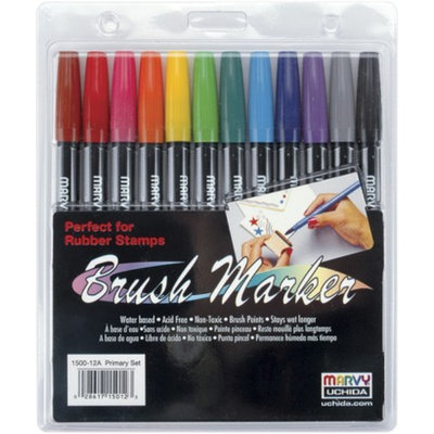 Uchida Brush Markers 12-pc. Set - Primary Colors