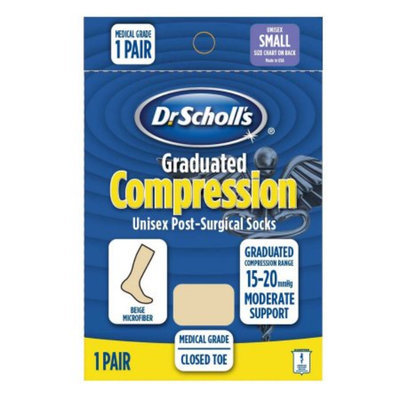 Dr. Scholl's Moderate Graduated Compression Post-Surgical Sock Small