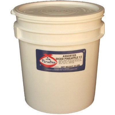 Paradise Diced Pineapple 1/2 Inch, Asst Colors, 30 Pound Tub