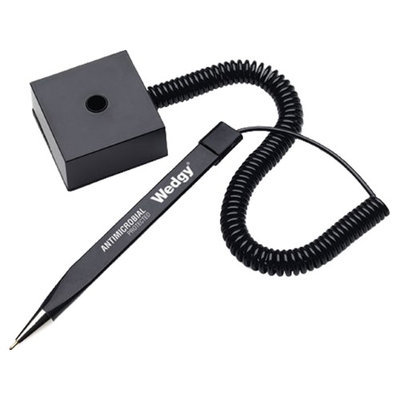 MMF INDUSTRIES Wedgy Coil Ballpoint Counter Pen with Square Base