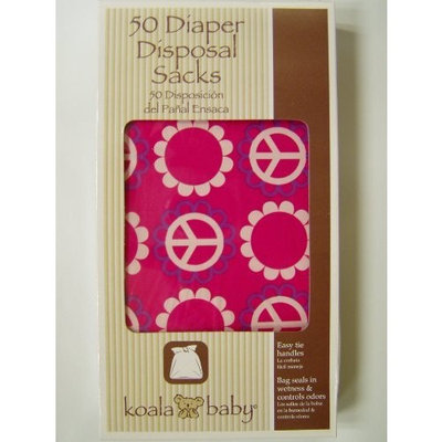 Unknown Koala Baby Peace Sign Pink 50 Diaper Disposable Sacks