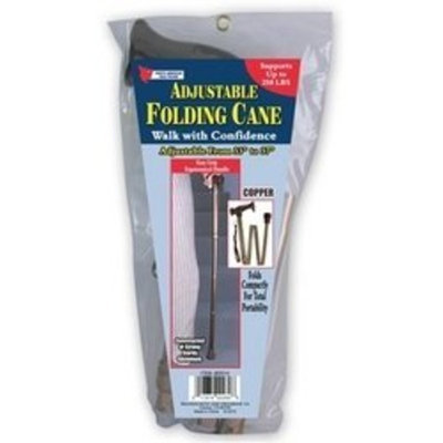 Jobar International Copper Adjustable Folding Cane JB5514