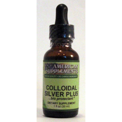 Colloidal Silver Plus No Chinese Ingredients American Supplements 1 fl oz Liquid