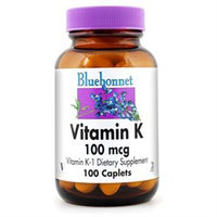 Bluebonnet Nutrition Vitamin K-1, 100 mcg, 100 Caplets