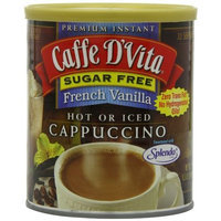 Caffe D'Vita Sugar Free French Vanilla Cappuccino Mix, 8.5-Ounce Canisters (Pack of 6)