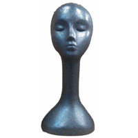 Styrofoam Foam Mannequin Long Neck Wig Head Display Graphite (gray)