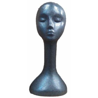 Styrofoam Foam Mannequin Long Neck Wig Head Display Graphite (gray)