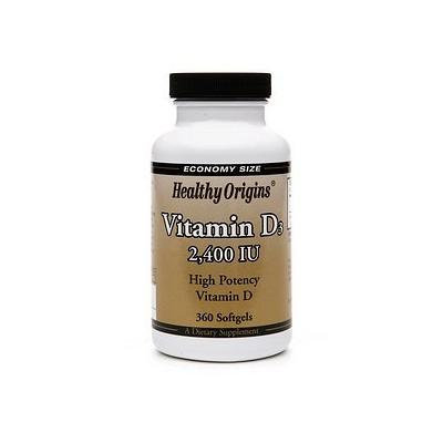 Healthy Origins Vitamin D3, 2400 IU, Softgels 360 ea