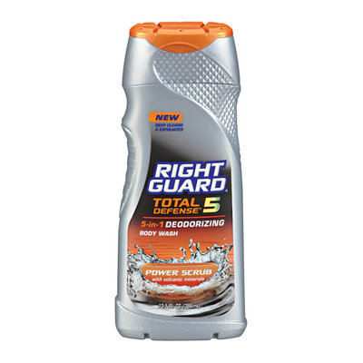 Right Guard Total Defense 5 Power Scrub Body Wash