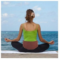 Relaxso LBWNBP Back Therapy Lumbar Wrap#44; Natural Bamboo Cranberry