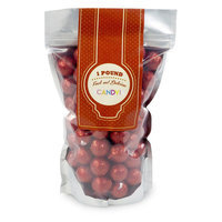 Sweetworks Foil-Wrapped Solid Milk Chocolate Balls, 1 Lb, Red, Pack Of 16