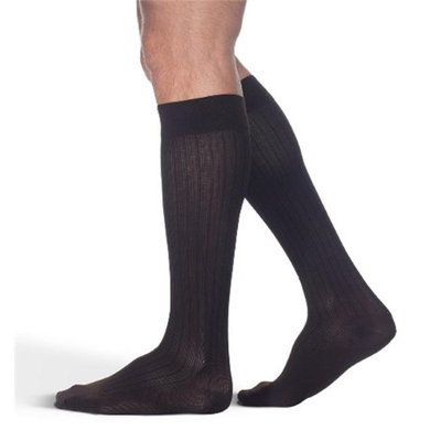 Sigvaris Business Casual 189CA11 15-20mmHg Mens Business Casual Closed Toe Socks - Brown Size A