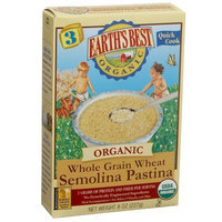 Earth's Best Organic 3rd Whole Grain Wheat, Semolina Pastina, 8 Ounce Boxes (Pack of 6)
