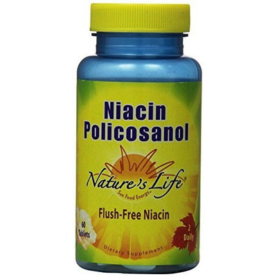 Nature's Life Niacin and Policosanol Tablets, 1000 Mg/23 Mg, 60 Count