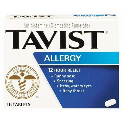 Tavist Allergy 12-Hour Relief Tablets, 16-Count Boxes (Pack of 3)